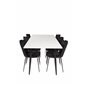 Polar Dining Table - 180*90*H75 - White / Black, Limhamn Light - Chair - Black Velvet_6