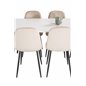 Polar Dining Table - 180*90*H75 - White / Black, Polar Dining Chair- Black legs / Beige Velvet (ersätter 19902-880)_6
