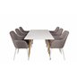 Polar Dining Table - 180*90*H75 - White / Oak, Comfort Dining Chair - Grey / White_6