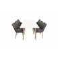 Polar Dining Table - 180*90*H75 - White / Oak, Plaza Dining Chair - Dark Grey / Oak_6