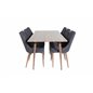 Polar Dining Table 180 cm - Walnut top - Walnut Legs, Leone Dining Chair - Walnut legs - Black Fabric_6