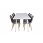 Polar Dining table 180 cm - White top / White Legs, Polar Dining Chair - Grey / Oak_6