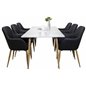 Polar Dining Table - 180*90*H75 - White / Oak, Comfort Dining Chair - Black / Oak_6