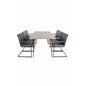 Polar Dining Table 180 cm - Walnut top - Walnut Legs, Art Armchair - Black / Black_6