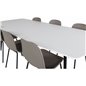 Polar Ellipse Spisebord - 240 * 100 * H75 - Hvid / Sort, Arctic Dining Chair - Sorte Ben - Sort Pla stic_6