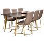 Polar Dining Table - 180*90*H75 - Black / Oak, X-Dining Chair - Grey / Oak_6