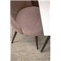 Polar Dining Table - 180*90*H75 - White / Black, Velvet Dining Chair Corduroy - Pink / Black_6