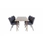 Polar Dining Table 180 cm - Walnut top - Walnut Legs, Gemma Dining Chair - Black Legs - Black Fabric_6