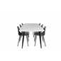 Polar Ellipse ruokapöytä - 240 * 100 * H75 - valkoinen / musta, Arctic ruokapöydän tuoli - mustat jalat - Khaki Pla stic_6