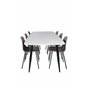 Polar Ellipse Spisebord - 240 * 100 * H75 - Hvid / Sort, Arctic Dining Chair - Sorte Ben - Khaki Pla stic_6