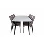 Polar Ellipse Dining Table - 240*100*H75 - White / Black, Leone 2,0 Dining Chair - Grey / Black_6