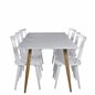 Polar Dining Table - 180*90*H75 - White / Oak, Mariannelund Windsor Chair - White_6