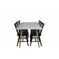 Polar Dining Table - 180*90*H75 - White / Oak, Lönneberga Windsor Chair - Black_6