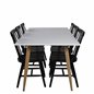 Polar Dining Table - 180*90*H75 - White / Oak, Lönneberga Windsor Chair - Black_6