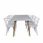 Polar Dining Table - 180*90*H75 - White / Oak, Bullerbyn Windsor Dining Chair - White_6