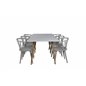 Polar Dining Table - 180*90*H75 - White / Oak, Bullerbyn Windsor Dining Chair - Grey_6