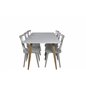 Polar Dining Table - 180*90*H75 - White / Oak, Mariannelund Windsor Chair - Grey_6