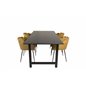 Count Dining Table - 220*100*H75 - Black / Black, Limhamn - Chair - Gold Velvet_4