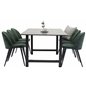 Count Dining Table - Black / Black, Velvet Chair - Green_6