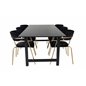 Count Dining Table - 220*100*H75 - Black / Black, Arrow armchair - Brass Legs - Black Velvet_6