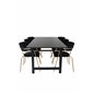 Count Dining Table - 220*100*H75 - Black / Black, Arrow armchair - Brass Legs - Black Velvet_6