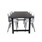 Count Dining Table - 220*100*H75 - Black / Black, Arctic Dining Chair - Black Legs - White Plastic_6