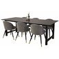 Count Dining Table - 220*100*H75 - Black / Black, Velvet Dining Chair Brass - Light Grey / Black_6