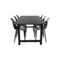 Count Dining Table - 220*100*H75 - Black / Black, Polar Plastic Dining Chair - Black Legs / Grey Plastic_6