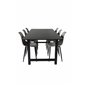 Count Dining Table - 220*100*H75 - Black / Black, Polar Plastic Dining Chair - Black Legs / Grey Plastic_6