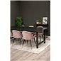 Count Dining Table - 220*100*H75 - Black / Black, Velvet Dining Chair Brass - Pink / Black_6