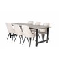 Count Dining Table - 220*100*H75 - Black / Black, Velvet Deluxe Dining Chair - Beige / Black_6