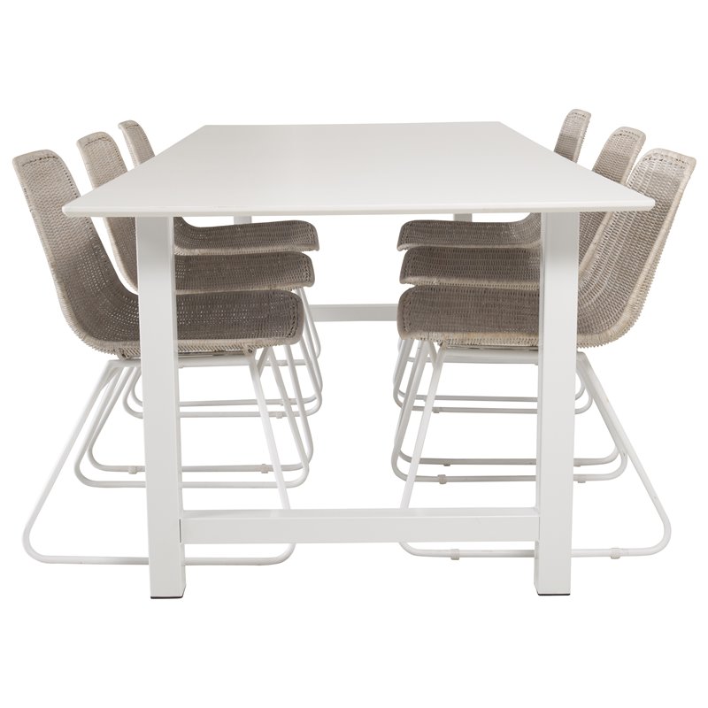 Count Dining Table - 220*100*H75 - White / White, Cirebon Dining Chair - White Wash_6