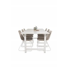 Count Dining Table - 220*100*H75 - White / White, Cirebon Dining Chair - White Wash_6