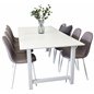 Count Dining Table - 220*100*H75 - White / White, Polar Dining Chair - Grey / White_8