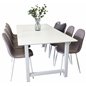 Count ruokapöytä - 220 * 100 * H75 - valkoinen / valkoinen, Polar ruokapöydän tuoli - harmaa / valkoinen_8