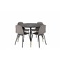 Dipp Spisebord - 115cm - Sort / Sort Messing, Arctic Dining Chair - Sorte Ben - Khaki Pla stic_4