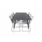 Dipp Dining Table - 180*90cm - Black / Black Brass, Muce Dining Chair - Black Legs - Grey Velvet_6