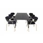 Dipp Dining Table - 180*90cm - Black / Black Brass, Arrow armchair - Brass Legs - Black Velvet_6