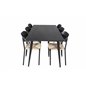 Dipp Dining Table - 180*90cm - Black Veneer / all black legs , Polly Dining Chair - Nature / Black_6