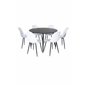 Dipp Dining Table - 115cm - Black Veneer / All black legs , Polar Plastic Dining Chair - Black Legs / White Plastic_6