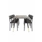 Dipp Dining Table - 180*90cm - Black / Black Brass, Polly Dining Chair - Black / Black_6