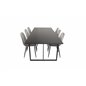 Palace Dining Table - 240*100*H75 - Black / Black, Polar Dining Chair - Black legs / Light Grey Velvet (ersätter 19902-885)_6