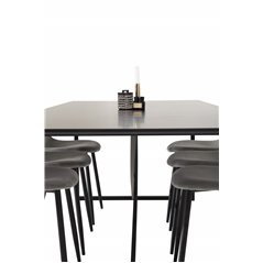 Palace Dining Table - 240*100*H75 - Black / Black, Polar Dining Chair - Black legs / Light Grey Velvet (ersätter 19902-885)_6