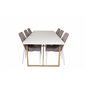 Palace Dining Table - 240*100*H75 - White / Oak, Leone 2,0 Dining Chair - Grey / White_6