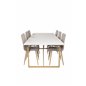 Palace Dining Table - 240*100*H75 - White / Oak, Windu Lyx Dining Chair - Light Grey / Oak_6