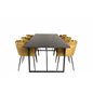 Palace Dining Table - 240*100*H75 - Black / Black, Limhamn - Chair - Gold Velvet_6