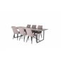 Palace Dining Table - 240*100*H75 - Black / Black, Leone Dining Chair - Pink / Black_6