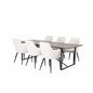 Palace Dining Table - 240*100*H75 - Black / Black, Comfort Dining Chair - Beige / Black_6