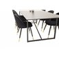 Palace Dining Table - 240*100*H75 - Black / Black, Velvet Dining Chair Brass - Black / Black_6