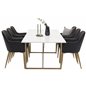 Palace Dining Table - 240*100*H75 - White / Oak, Comfort Dining Chair - Black / Oak_6